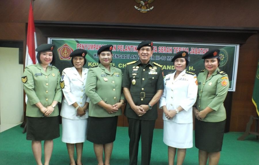 Foto Bersama Kadilmiltama dan Waka Dilmilti Surabaya beserta Wan TNI Pengadilan Militer III-16 Makassar